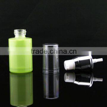 Special Painted Green Cosmetic Glass Bottle With Silver Pump photo-3
