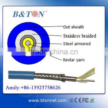 Anti-rodent Single mode simplex 1 core Armored Indoor Fiber Optic Cable