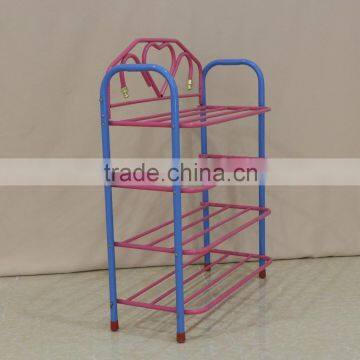 Racks Shoe Hottest 20 Pairs 4 Layer Cheap Metal Pipe Stacking Shoe Rack photo-3