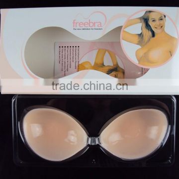 hot selling skin-friendly,comfortable silicone sexy strapless bra