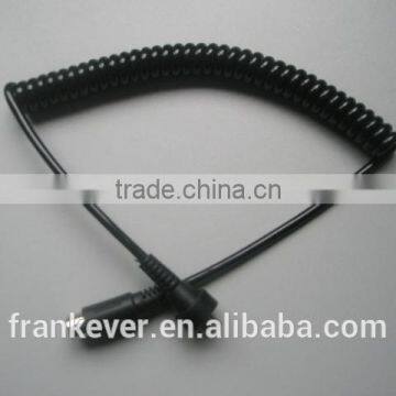 flexible electric spiral cable with female connector,electric wire and cable