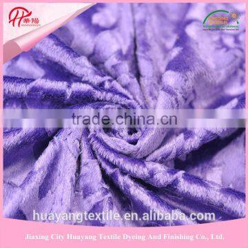 3D Embossing Purple Flower 100% Polyester Knitted Velboa/velvet Fabric for Toy Fabric Quality Choice photo-3