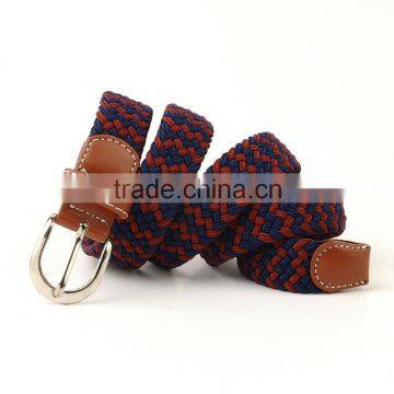 Customized Mens Elastic Navy Woven Rope Braid Belt/elastic running belt/elastic exercise belt