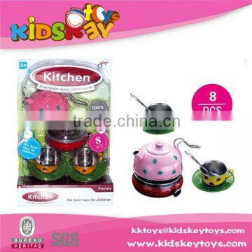 Spray paint pretend kitchen toy play house stainless steel tableware kitchen set toy