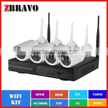 4CH Camera kit Array IR Wireless camera for wholesales price,1megapixel NVR kit