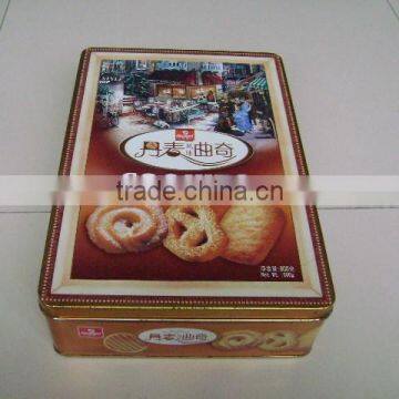 rectangular cookie tin box with thickness 0.23mm tin