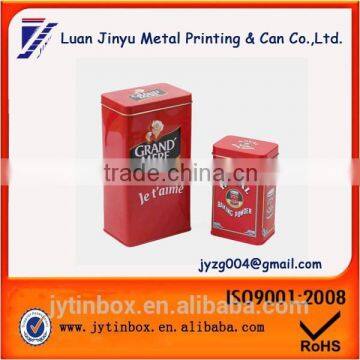 Factory direct high quality rectangular coffee tin can