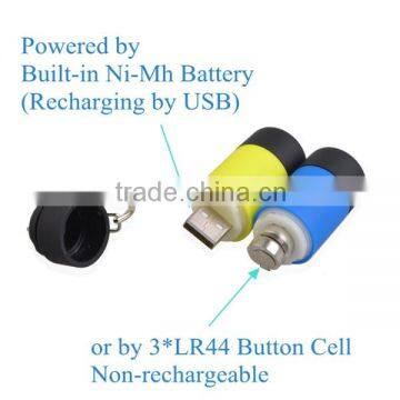USB Rechargeable LED Keychain Light With Fire Retardant ABS Body Flashlight Quality Choice photo-5