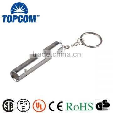 MINI Sliver Color LED Keychain Torch Light Aluminium For Promotional