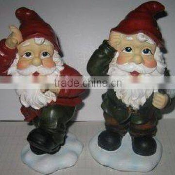 Polyresin Santa Claus Figurine Decoration Craft