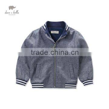 DK0284 dave bella spring autumn kids coat baby boys outwear children coat boys boutique jacket boys navy tops