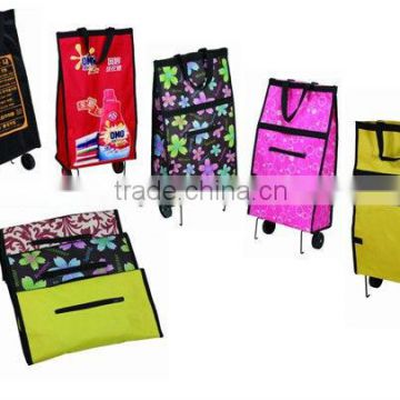 Foldable trolley shopping bag