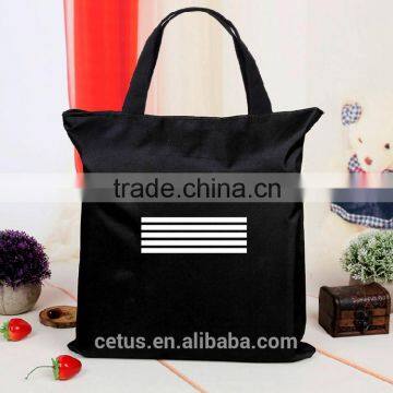 OEM Black custom canvas tote bag shopping bag                        
                                                Quality Choice