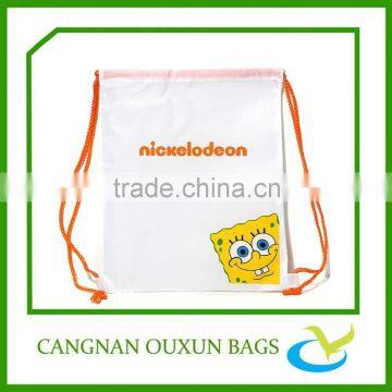 promotional printing clear drawstring bag