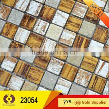 Factory price home wall decoration ceramic mosaic tiles glass mosaic (23054)