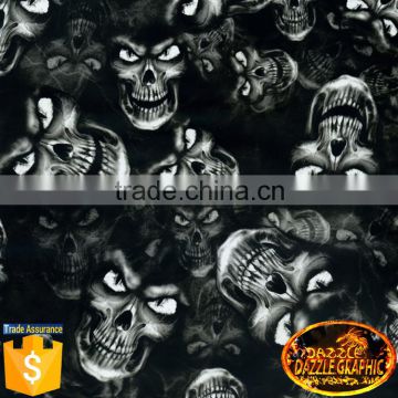 Wholesale Dazzle Graphic No.DGMA204-1 Ghost Skulls Hydrographic Film Transfer Hydro Printing Film