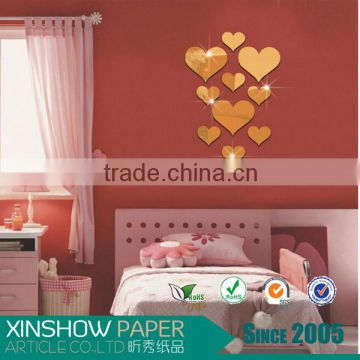 2016 New arrival 3d home wall acrylic mirror stickers