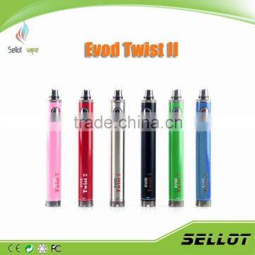 2015 wholesale factory price and long life evod twist 2 battery