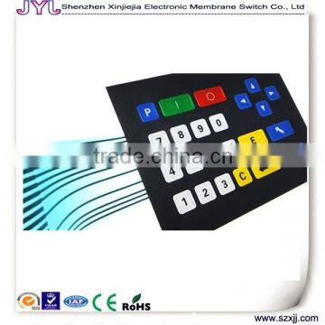 Membrane switch with metal domes