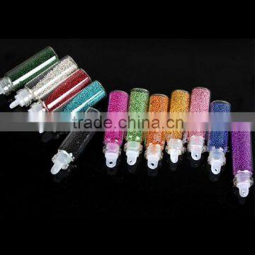 Micro Mini Glitter Glass Bottle Bead Treasures Glass Beads Nail Decoration