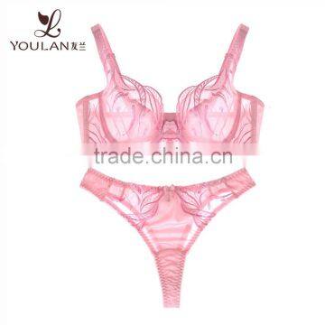 2016 New Design Fashion Adults Sexy Fancy Bra Panty Set