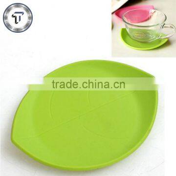 leaf plastic coaster