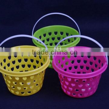 Plastic storage basket/basket/Handle basket/Mini baskets/Sundries Basket/Round basket/small basket/kid basket/Single handle