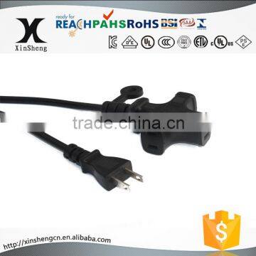 JIS power plug vctf cable with 3 outlet