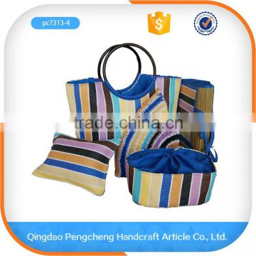 top quality canvas paper straw children beach bag with zipper                        
                                                                                Supplier's Choice