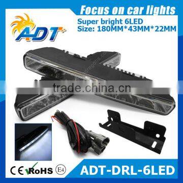 auto led headlight 2015 factory Hotsale car 6LED DRL DAYTIME RUNING LIGHT Driving light lower price