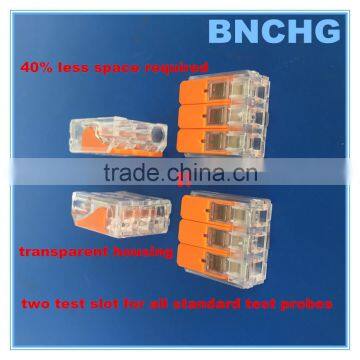 China factory supplying 221series 3-conductor terminal block with operating levers Wago