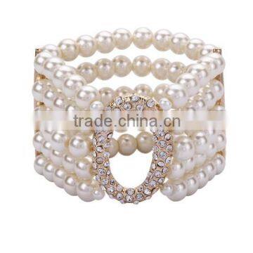 Love pearls double strands bracelet jewelry