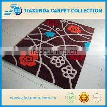 Brown base flora design china classical sofa side cheap rug for living room