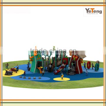 Children amusement park plastic outdoor playground with tree room series