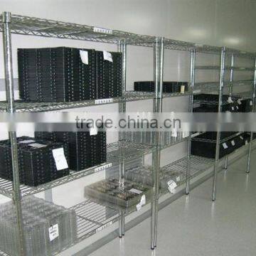 Chromed Metal Wire Shelving, Chrome-plated Wire display rack, Slant wire rack