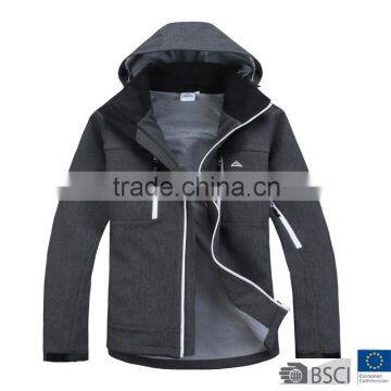 Mens Softshell Herringbone Waterproof Jacket For Outdoor Wear