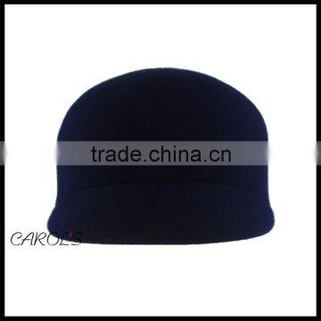 Black Wool Felt Hat Baseball Cap Blank photo-2