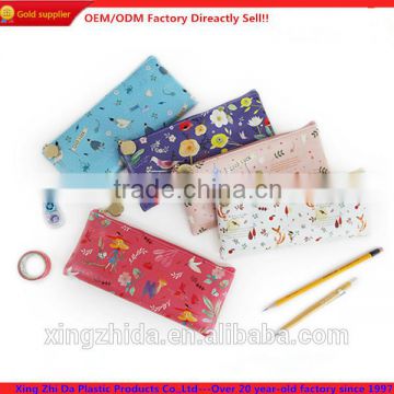 Cheap PU pencil bag with print