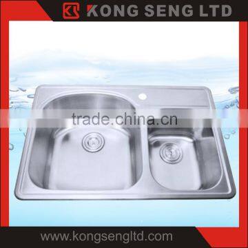 Kitchen sink High quality Stainless steel sink 304 Deep draw Topmount sink -KS-TM-D62-2