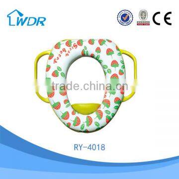 Bath wc color bathroom sanitary PVC armrest design baby toilet seat cover