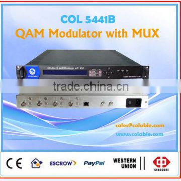 digital catv system headend cable tv dvb-c modulator 16 asi in 4 RF modulator COL5441B