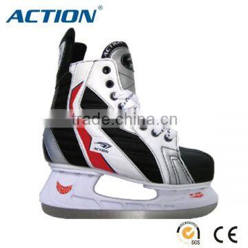 Latest model stainless steel blades ice hockey skating shoes