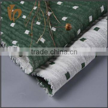 2015 Jiangsu Taizhou cotton linen yarn dyed plaid pure crepe fabric