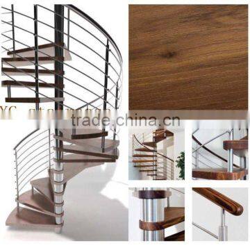 Spiral stainless steel wood stair 9002-20