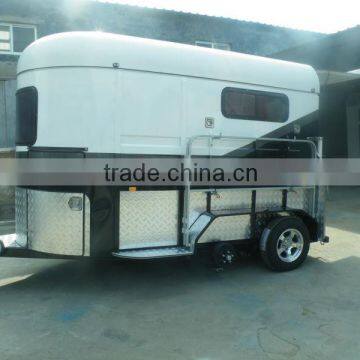 [Hot] straight load 2 horse float trailer with kitchen and beds