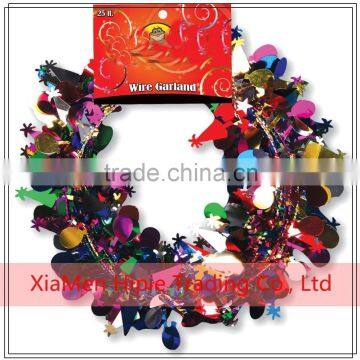 Metallic PVC Rainbow Wire Tinsel Garland Gift Wrapping Wired Garlands photo-2