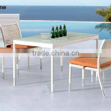 Wicker synthetic Rattan Dining Set Furniture (1.2mm alu frame with powder coated,5cm thick cushion with 250g polyester)