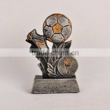 Resin football with shoe award cup in souvenir