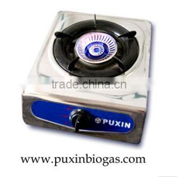 Biogas Product Single Burner Biogas Cooker Stove with Stainless Steel Materials