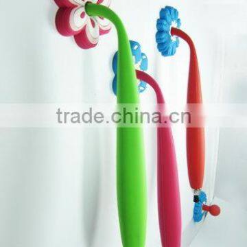 high quality beautiful flower shape silicone customized topper pencil